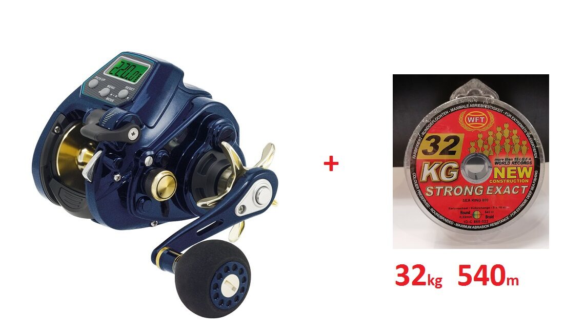 WFT SEA KING 800 PR HP RH (Right hand) Electric Reel +WFT Braided line - Electric  Reels - Shop 